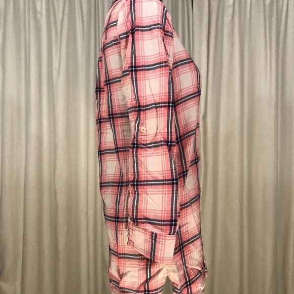 Forever 21 Plaid Flannel Mini Shirt Dress PINK S - Picture 5 of 12